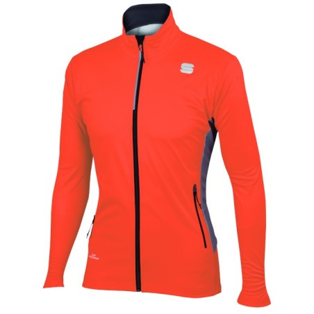 разминочная куртка Sportful Squadra WS Jacket 2019 неоново-оранжевая
